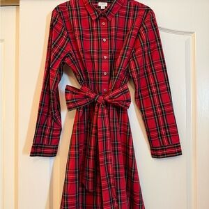 J Crew Red Dress with tie